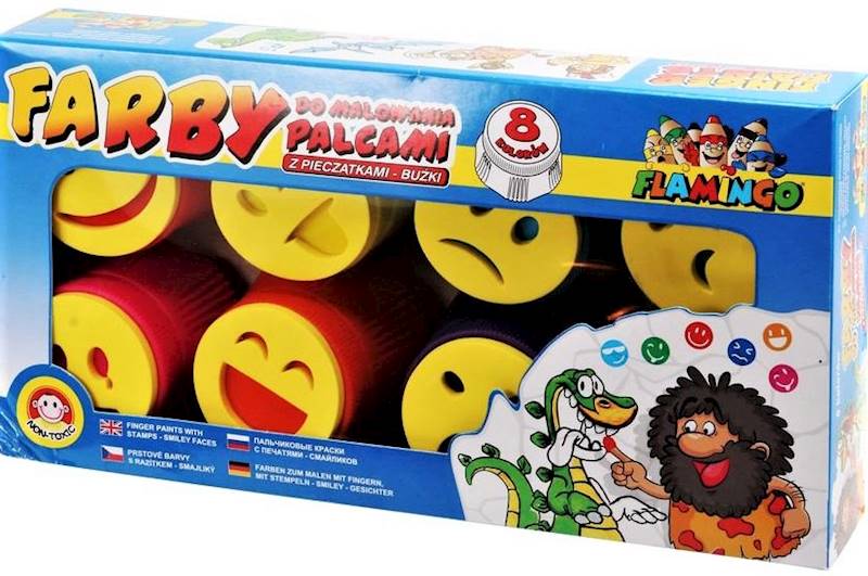 Farby do malowania palcami 8k. Flamingo