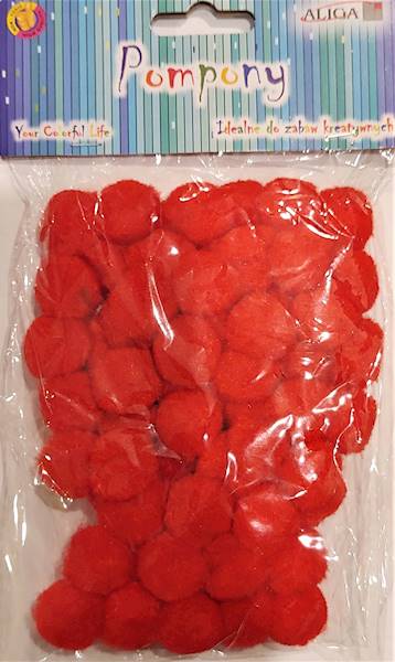 Pompony czerwone POM-403 Aliga 60szt.