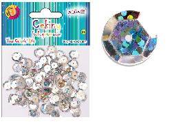 Cekiny 8mm MT-6596 srebrne met. Aliga 10g