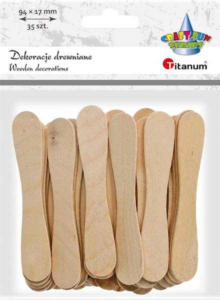 Patyczki drewniane lodowe 35szt. Titanum
