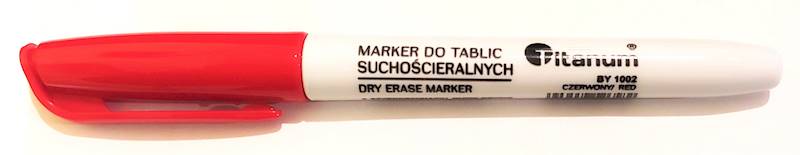Marker Titanum suchościeralny czerwony