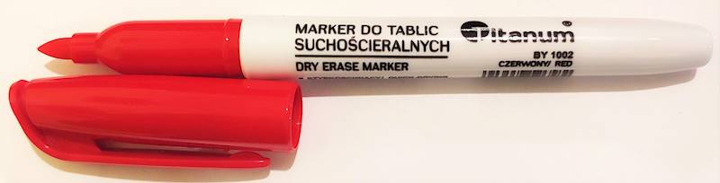 Marker Titanum suchościeralny czerwony