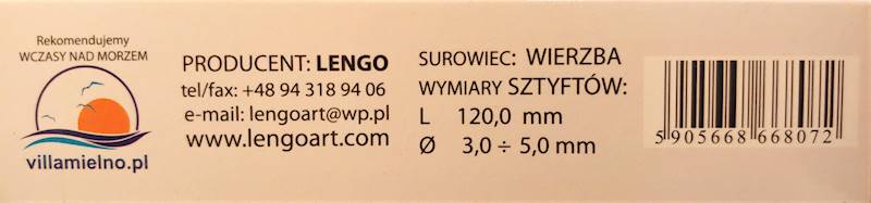 Węgiel rysunkowy 7 szt. Lengo