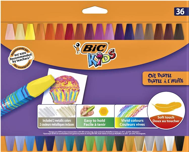 Pastele olejne 36k. BIC Kids