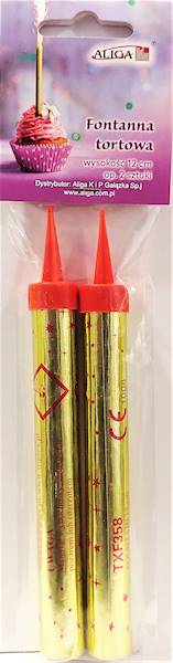 Fontanny tortowe a'2 12cm TXF358 Aliga