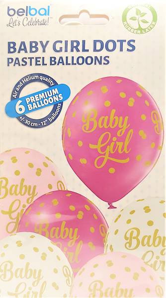 Balony BN06 Baby Girl/Boy 6 sztuk Aliga