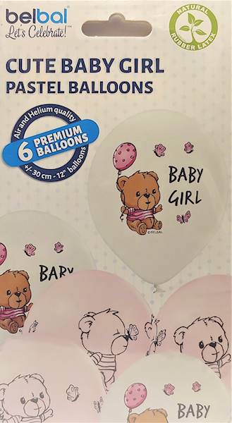 Balony BN06 Baby Girl/Boy 6 sztuk Aliga