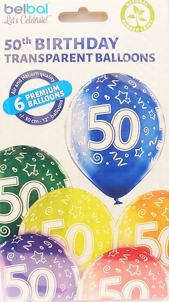 Balony BN06 6 sztuk Urodziny Aliga