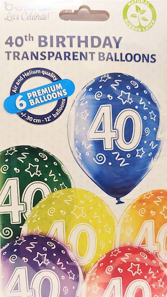 Balony BN06 6 sztuk Urodziny Aliga