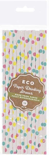 Słomki papierowe do napojów 12 sztuk Godan