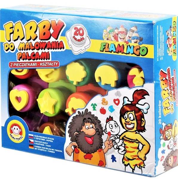 Farby do malowania palcami 20k.Flamingo