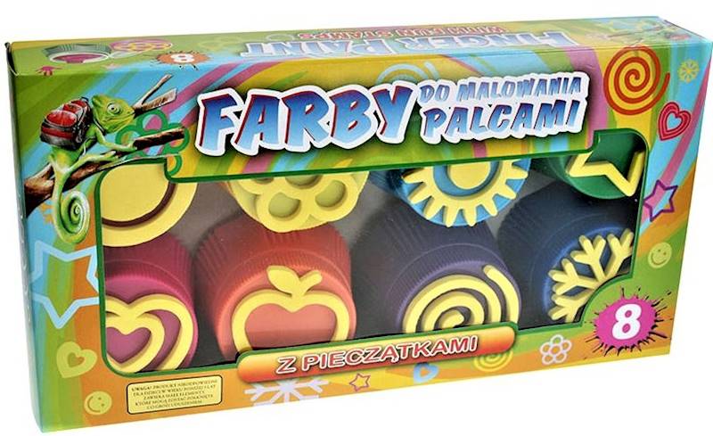 Farby do malowania palcami 8k.Flamingo