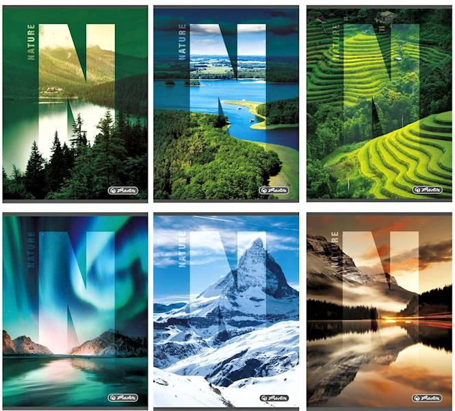 Zeszyt 80 A5 kratka Nature Herlitz