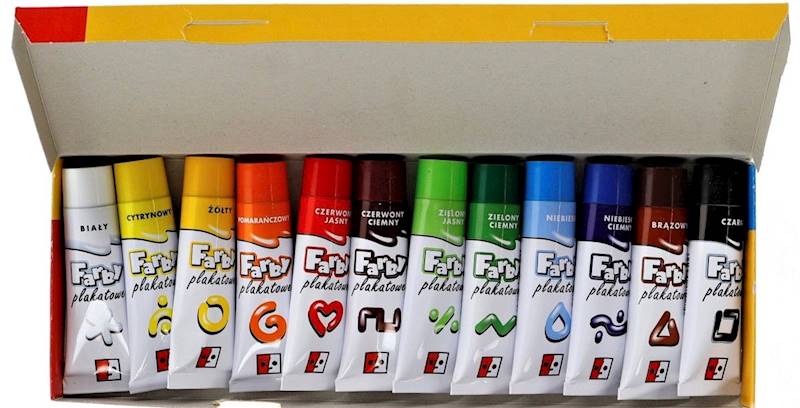 Farby plakatowe 12k. Jedność tuby