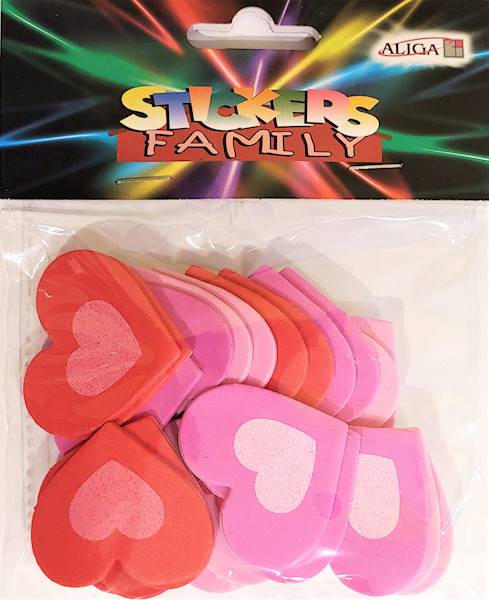 Naklejki piankowe serca NK-5689 Aliga