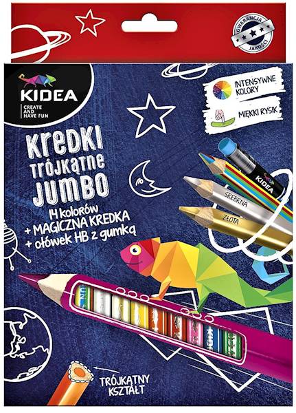 Kredki 14k. Kidea Jumbo