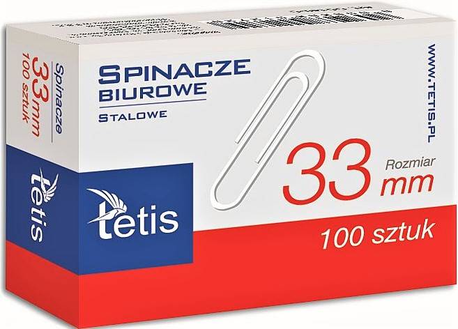 Spinacze 33mm Tetis GS-140 