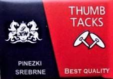 Pinezki srebrne 50szt. OK