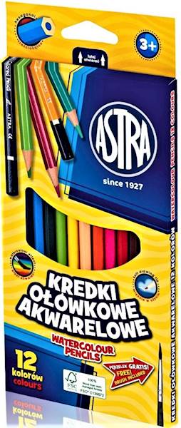 Kredki 12k. akwarelowe Astra