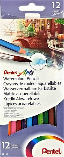 Kredki 12k. akwarelowe Pentel