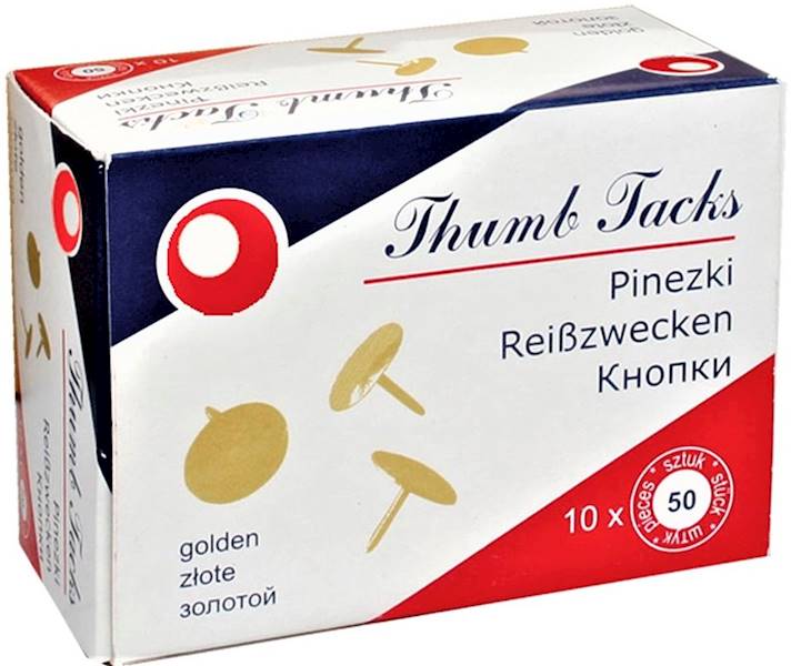 Pinezki złote 50szt. Titanum