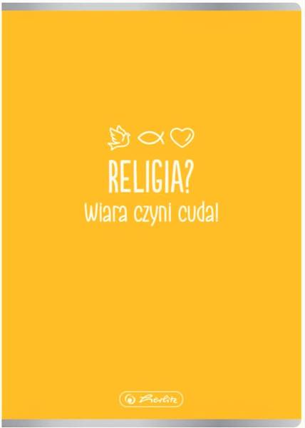 Zeszyt 60 A5 kratka Religia Herlitz matowy