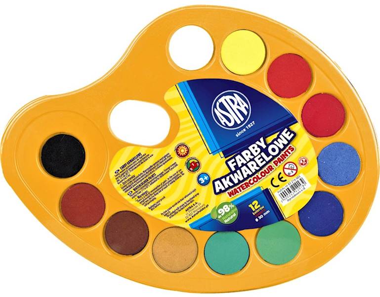 Farby akwarelowe 12k. Astra paletka