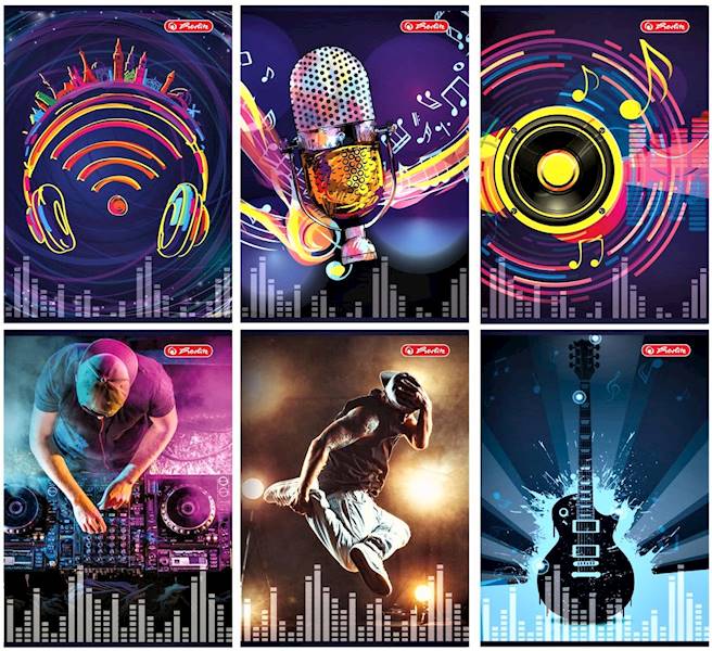 Zeszyt 60 A5 kratka Music Herlitz