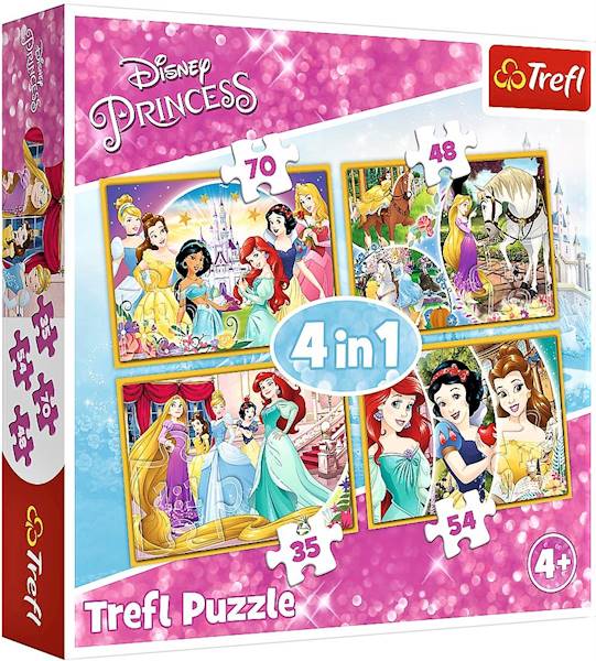 Puzzle 4w1 Princess Trefl
