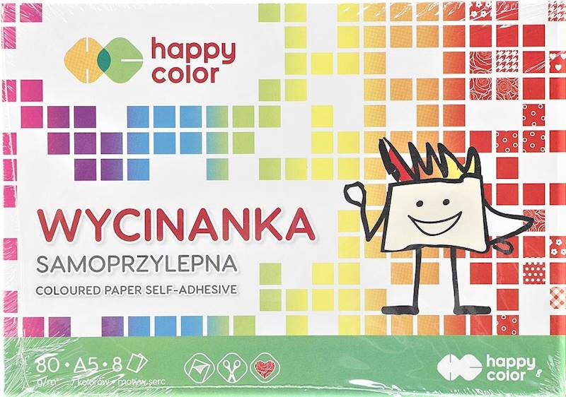 Wycinanki A5 samoprzylepne Happy Color