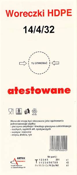 Woreczki HDPE 14cm/4cm/26cm