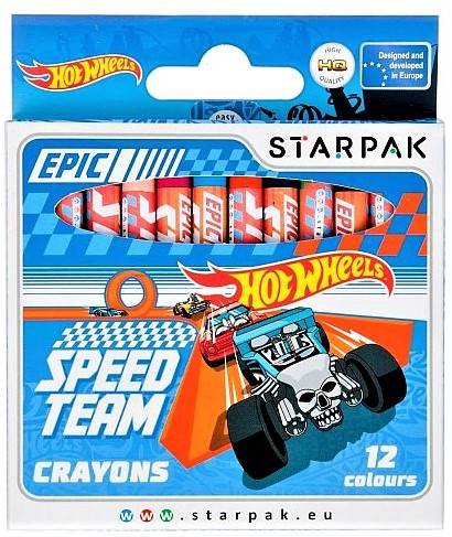 Kredki świecowe 12k. Hot Wheels