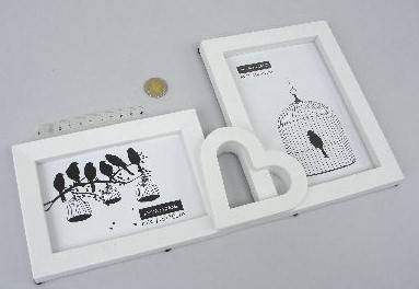 Ramka podwójna serce 9cmx14cm 11cmx16cm