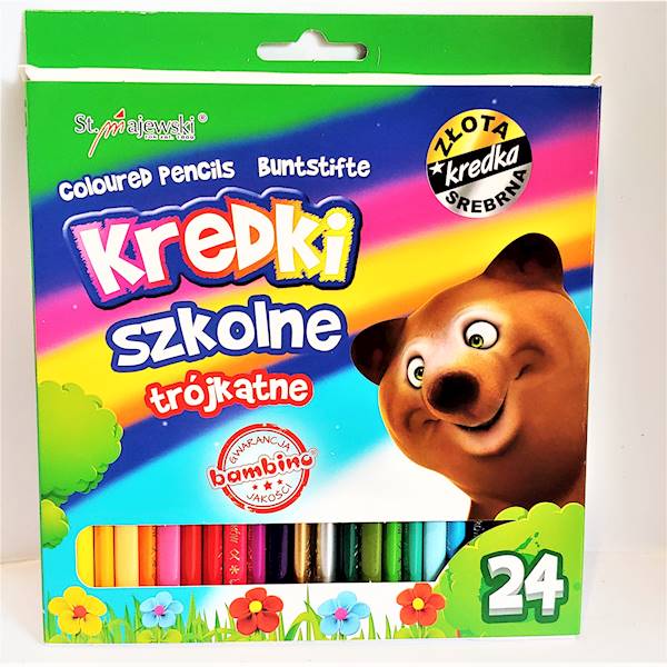 Kredki 24k. Bambino trójkątne