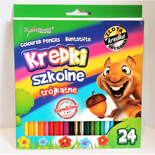 Kredki 24k. Bambino trójkątne