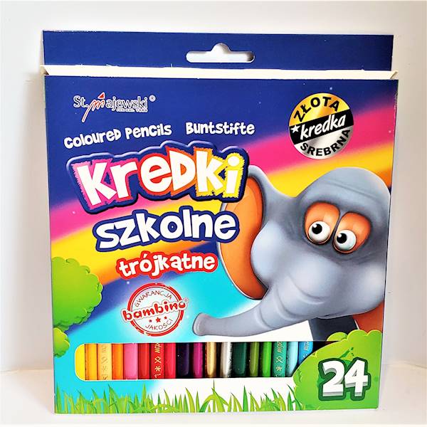 Kredki 24k. Bambino trójkątne