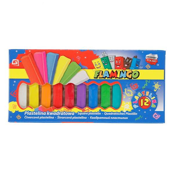 Plastelina 12k. Flamingo kwadratowa