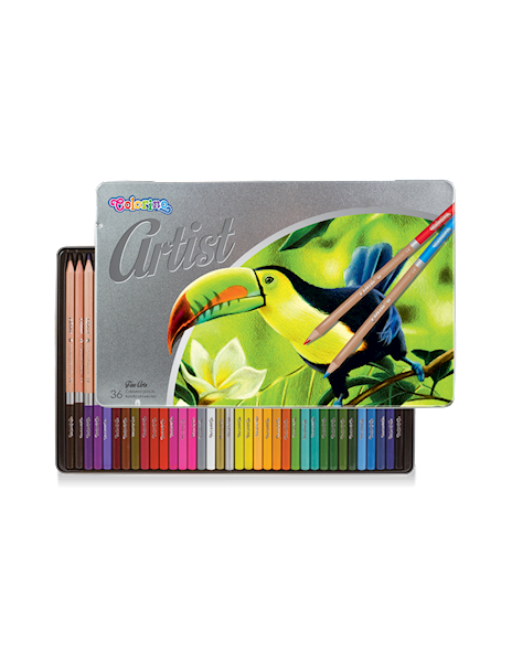 Kredki 36k. Artist Colorino metalowe pudełko