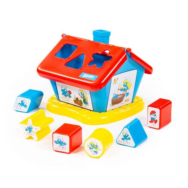 Domek logiczny Smerfy nr2 z 6 klockami Polesie