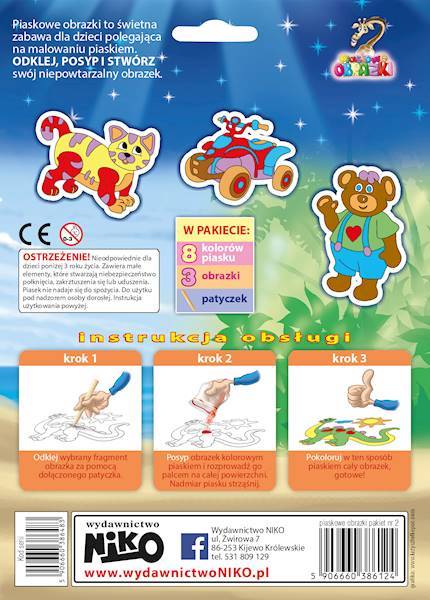Piaskowe obrazki pakiet nr 2 NIKO