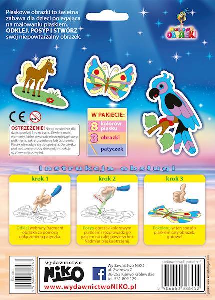Piaskowe obrazki pakiet nr 5 NIKO