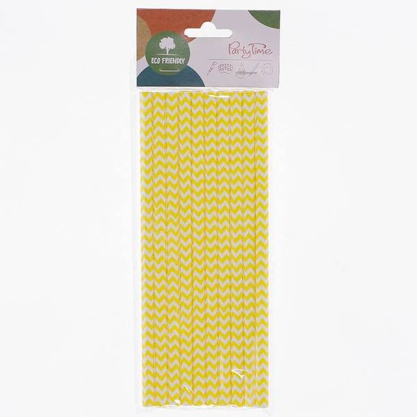 Słomki papierowe do napojów 10 sztuk Party