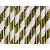 Słomki papierowe do napojów 10 sztuk Party