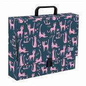 Teczka A4 rączka Unipap STRIGHT LAZY CATS