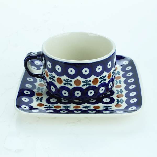 FILIŻANKA NISKA + SPODEK KWADRATOWY