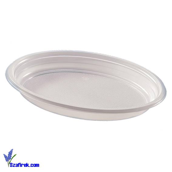 TALERZE JEDNORAZOWE, białe, plastik, 22cm, 100 szt