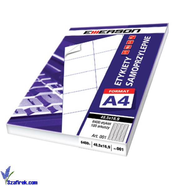 Etykiety A4 105x42.4mm białe nr007 (100sztuk) EMER
