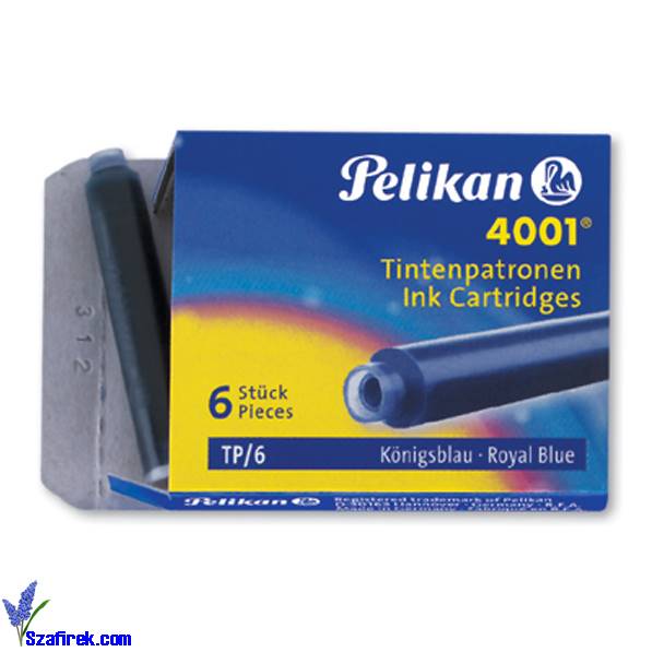 Naboje PELIKAN krótkie TP/6 niebieskie 301176