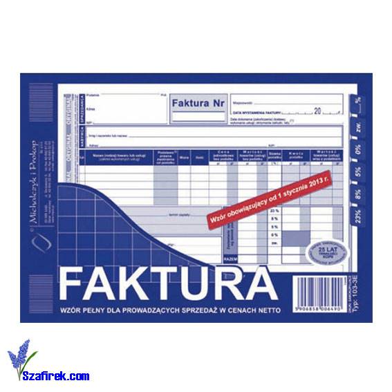 BLOCZEK Faktura VAT A5 (pełna) oryginał+kopia