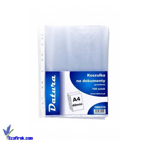 KOSZULKA DATURA A4 40mic groszkowa 100 szt.